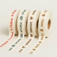 Cintas de algodón personalizadas con logo Etiquetea